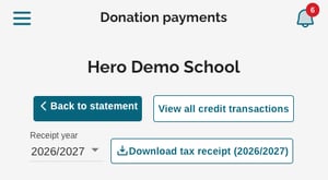 Donation Receipt for Flame