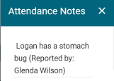 Attendance Note